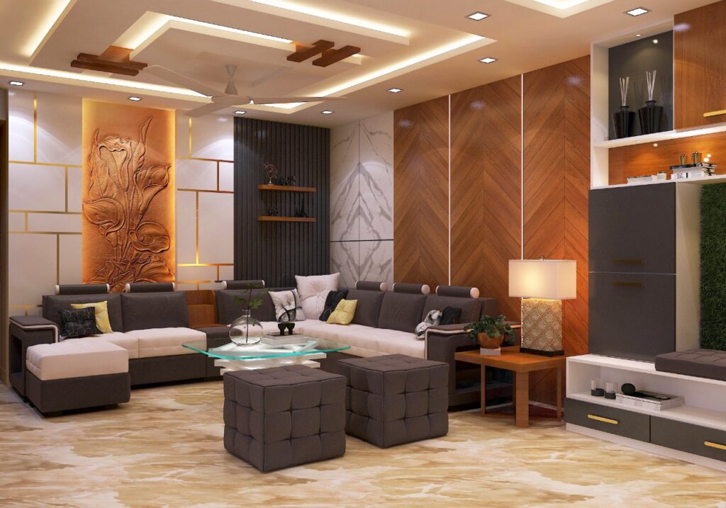 Living room - wood paneling - ashiyaa interio